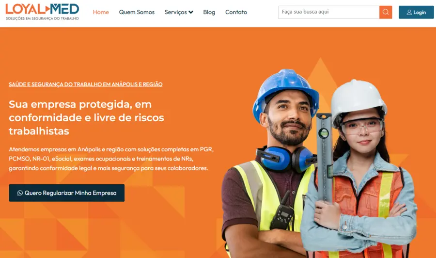 Página inicial do site LoyalMed